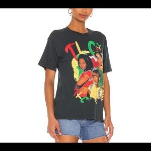 TLC no scrubs 90’s style music hip hop Black graphic T-shirt